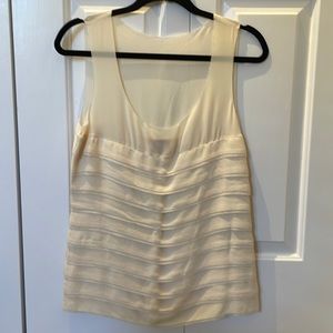 NWOT Tory Burch Crème Coloured Layered Silk Sleeveless Top